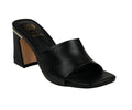 Women's Soho Black Square Toe Heeled Sandals
